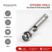 BREWSUNIQ - Stainless Steel Ice Cream & Fruit Scoop 164Z 47mm | Scoop Es Krim Cafe / Restoran
