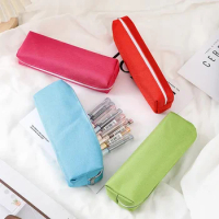 Pencil Case Black School Supplies Pencil Cases Trousse Kalemlik Solid Color Pencilcase Stationery Estuche Escolar Pencil Pouch