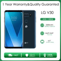 LG V30 H930DS(Hong Kong) Dual Sim 4GB+128GB Refurbished-Original Unlocked Phone 6.0inch Wifi Cheap Cell Phone Free Shipping