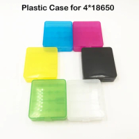 18650 case 4 x 18650 Battery Plastic Transparent Hard Case Holder Storage Box 6 colors 18650 battery box oct18