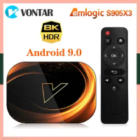 VONTAR X3 TV Box Android 9.0 Amlogic S905X3 4GB RAM 32GB 64GB ROM Set Top Box 1000M Dual Wifi Youtube 4K Smart Media Player 8K