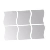 6pcs Wavy Mirror Tile Wall Sticker Home Decor Background Sticky Wallpaper for Home Most Kinds of Surface