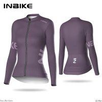 ผู้หญิงเสื้อยืดแขนยาวสำหรับปั่นจักรยานฤดูร้อน INBIKE พร้อมกระเป๋า ระบายอากาศ แห้งเร็ว ซิปเต็มตัว สำห