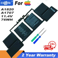 76Wh /6667mAh A1820 Laptop Battery Replacement for Macbook Pro Retina 15'' Touch Bar A1707 2016-2017