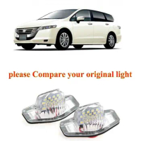 2pc Car Accessories Special Car License Plate Lamp For Honda odyssey mk4 stream mk1 logo mk1 canbus error free