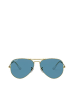 แว่นกันแดดยูนิเซ็กส์ รุ่น Aviator Large Metal RB3025 9196S2 62 เลนส์สีฟ้า