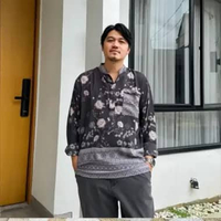 Dress wanita Raya Series Kharisma Dress Elegant Baju Raya Gamis KOKO MIDNIGHT GREY