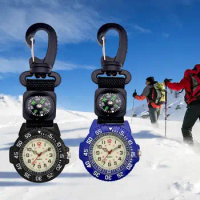 Climbing Pocket Watch Lightweight Pocket Watch Multifunctional Time Recording Pocket Carabiner Clip Sports Hiking Watch