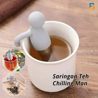 Saringan Teh Silicone Lucu Tea Filter Infuser Filter Chilling Man