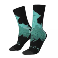 Colorful Final Fantasy Midgar Football Socks Cloud Strife Polyester Long Socks for Women Men Sweat Absorbing