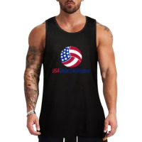 New American Favorite Sport USA Beach Volleyball Logo Tank Top anime Bodybuilding clothing man t shirts