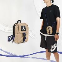 Nike 包包 Jordan Shoulder Bag 男女款 卡其 黑 斜背 小包 側背 喬丹 JD2133028GS-002