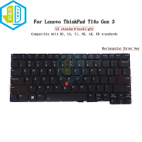 US RU DM Danish GK Laptop Backlit Keyboard For Lenovo ThinkPad T14s Gen 3 21BS 21CQ Trackpoint Keybo