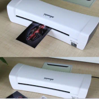 white A4 Photo Laminator Office Hot &amp; Cold Thermal Laminating Machine Professional For A4 Document Photo PET Film Roll Laminator