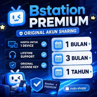 [Bonus Gantungan Kunci] Langganan Bstation Premium Original 1 Bulan