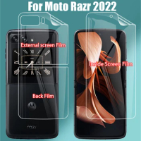 3PCS Matte Hydrogel Film for Motorola Razr 2022 Screen Protector for Moto Razr 3 Razr3 Gen3 3in1 Protective Film Not Glass