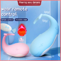 Remote Heating Little Whale Vibrator 10 Frequency G-spot Vaginal Massager Vibrating Egg Clit Stimulator Wearable Intimate Goods