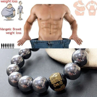 BOEYCJR Lose Weight Natural Terahertz Buddhist Scriptures Stone Beads Energy Fashion JewelryBracelets for Men or Women