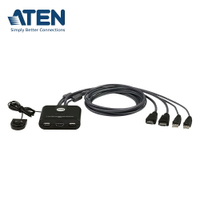 【預購】ATEN CS22HF 2埠USB FHD HDMI 帶線式KVM多電腦切換器