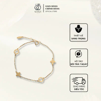 【Xa xỉ】 Vòng tay mạ vàng 18k hình cỏ bốn lá, vòng tay S925 Gigi Jewelry phhong cách đơn giản nữ tính