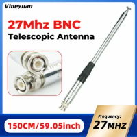 150CM/59inch Telcscopic Handheld CB Antenna 27Mhz with BNC Connector Compatible with Cobra Midland Uniden Portable Cb Radio