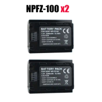 2pcs NP-FZ100 NPFZ100 NP FZ100 battery for sony FZ100 Battery A7R III A7 III BC-QZ1 A9/A9R Alpha9 Alpha9R Alpha 9S A7RM3 camera
