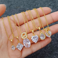 kalung xuping wanita elegan liotin permata zirkon asli lapis emas 24k high quality motif baru