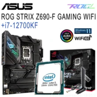 LGA 1700 Asus ROG Z690-F GAMING WIFI + Intel Core i7 12700KF Motherboard Set Combo i7 PCIe 5.0 DDR5 Z690 Placa-mãe Kit 1700 New
