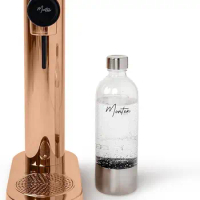 Sparkling Water Maker - Copper Carbonator with 900ML Reusable Water Bottle - Made with Premium Stainless Steel - Space-Saving De