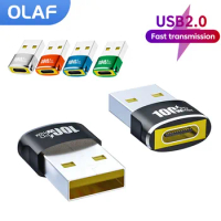 Olaf USB To Type C Adapter OTG Type C Male To USB Female Converter For Xiaomi Samsung Macbook Fast Charging Data Transfer OTG
