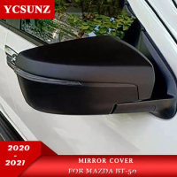 ABS Side Mirror Cover For Mazda BT-50 BT50 2020 2021 Pickup Truck Exterior Rearview Mirrors Parts YCSUNZ