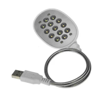 Plastic USB Lamp USB Light Small Desk Lamp Eye Protection USB 13 LED Flexible Light Lamp For Laptop PC Notebook Powerbank