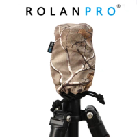 ROLANPRO Nylon Camouflage Waterproof Dustproof Camera Bag for Ballhead Tripod Head Ball Head Rain Cover Rain coat