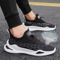 รองเท้ากีฬาลำลองสำหรับผู้ชาย, คอลเลกชันฤดูร้อนปี 2025, วัสดุ Flyknit, ระบายอากาศได้, นุ่มสบาย, เหมาะ