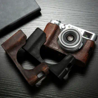 X100V Camera Bag Handmade Genuine Leather Camera Case Half Body For Fujifilm X100V X100F X100S X100T X100