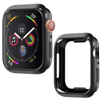 Laforuta Case for Apple Watch Series 4 Cover 44mm 40mm Bumper Black TPU Ultra-Thin Protector Watchcase for iWatch 4