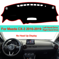 Car Inner Dashboard Cover Dash Mat Carpet Cushion Sun Shade For Mazda CX-3 CX3 2016 2017 2018 2019 LHD RHD Dash Board DashMat