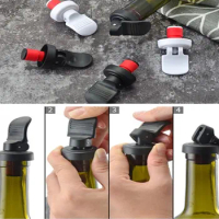 Plastic Wine Bottle Stopper Vacuum Sealed Wine Bottle Stopper Champagne Saver Pressure Sealer Preserver Retain Freshness Tools