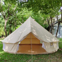 Outdoor camping tent Bell shaped yurt Wedding tent Camp Cotton canvas Oxford cloth Rain proof warmth