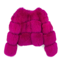 PINK JAVA QC21176 new arrival real fox fur coat women fur jacket winter luxury fluffy raccoon coats hot sale