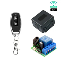 433 Mhz Universal Gate Remote Control Switch DC 12V 10A Relay Receiver Mini Module Remote Control for Gate LED Garage Door