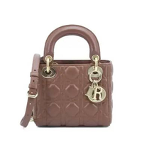Christian Dior Mini Lady Dior Brown Lambskin GHW I16750C
