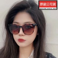 【RayBan 雷朋】亞洲版 時尚大鏡面太陽眼鏡 舒適加高鼻翼 RB4379D 710/13 玳瑁框抗UV漸層茶鏡片 公司貨