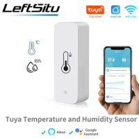 Tuya WiFi Smart Temperature And Humidity Sensor Battery Powered ZigBee Smart Home Security Work With Alexa Google Home