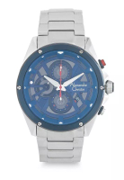Alexandre Christie Alexandre Christie Jam Tangan Pria - Silver Blue Red - Stainless Steel - 6620 MCB