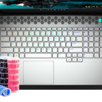Silicone Keyboard Cover protector For Dell Alienware M15 R4 R3 R2 OLED 15.6'' / Dell Alienware M17 R4 R3 R2 17.3'' 2020 2021