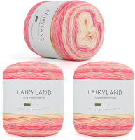 Aeelike Gradient Yarn for Crocheting 3 Skeins Cake Yarn 100g (3.52 oz) 245m (267 Yards) Super Soft O