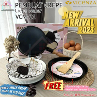 VICENZA crepes pan maker teflon 21cm anti lengket / wajan walik terbalik pembuat kulit risol lumpia 
