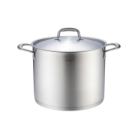 Momscook 湯鍋鍋具電磁爐通用304不銹鋼桶雙耳鍋帶蓋復底加厚湯鍋