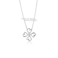 Tiffany&Co. 蒂芙尼 Loving Heart 愛情幸運心鑲鑽石925純銀項鍊
